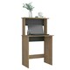 image 3 of Vegas, Workstation With Keyboard Shelf Brown
