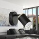 image 6 of Set of 2 Larbert - Black Adjustable Wall or Ceiling Spotlight