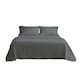 image 1 of Microfibre Soft Touch Flat Sheet Plain Dyed Bed Linen Grey | Grey | King