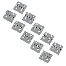 Polished Door Hinge 10 Pack Stainless Steel 61mm x 51mm 316 Marine Cabin Hatch Silver