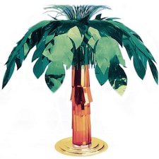 Amscan Hawaiian Giant Foil Palm Tree Centrepiece - Multicoloured - 50cm