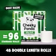 image 10 of Cheeky Panda Double-Length Silky Soft Bamboo Toilet Paper 48 rolls 380 3 ply sheets | White | Size: 48 Rolls | 48
