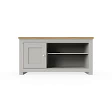 Lisbon TV Unit  1 Door Shelf Grey & Oak
