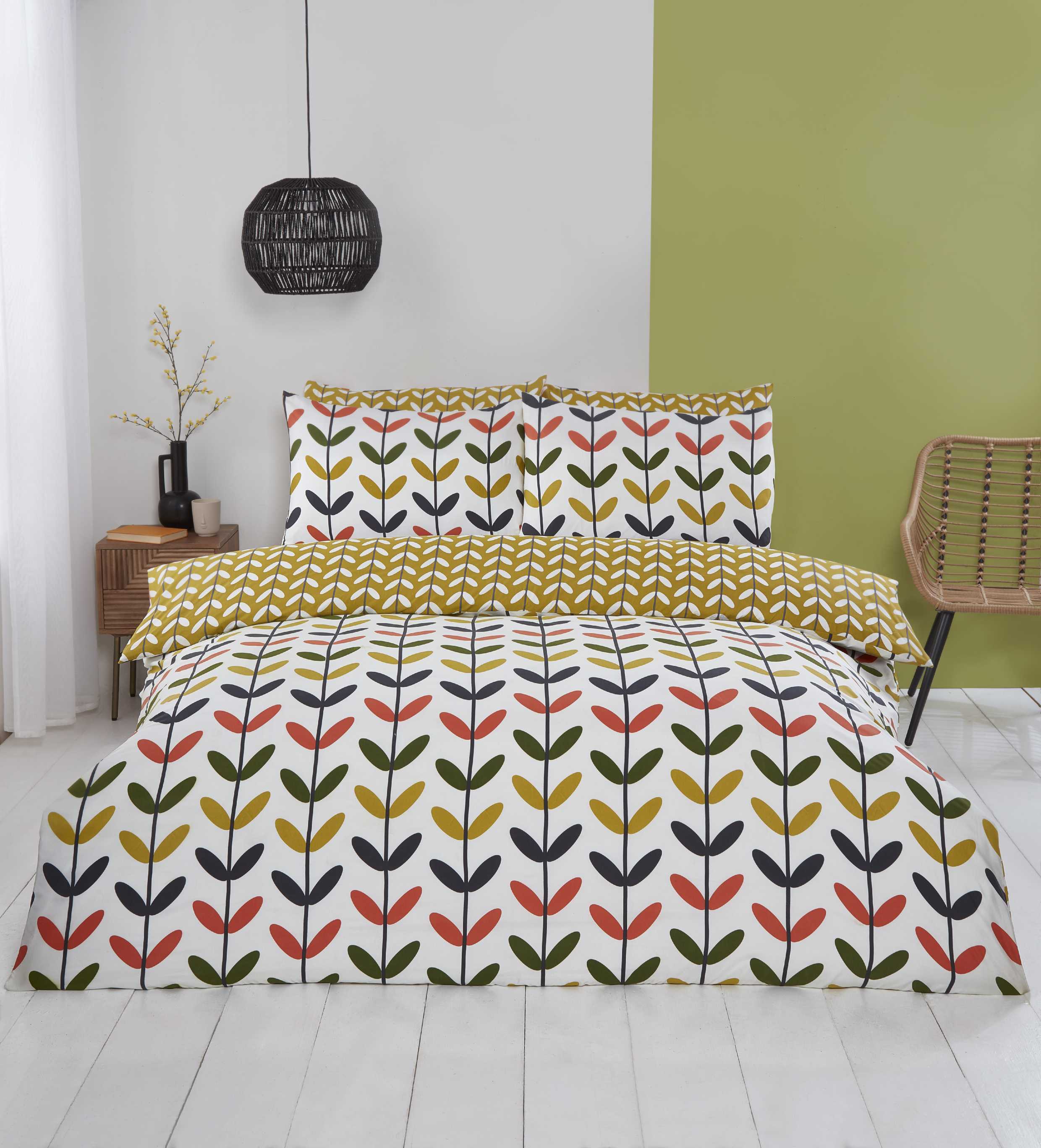 Jules Floral Microfibre Reversible Duvet Cover Set with Pillowcase | Multi