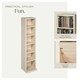 image 4 of CD DVD Storage Tower Media Display Unit Adjustable Shelves Wood Effect 102 CDs or 27 DVDs Brown | Beech