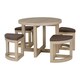 image 1 of Cambourne Stowaway Dining Set - Sonoma Oak Effect Veneer/Brown Linen Fleck Brown