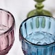 image 4 of Set of 4 Mix Match Embossed Palazzo Coloured Glass Wedding Decor Glassware Wine Goblets 350ml