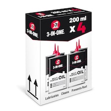 3-IN-ONE Multi-Purpose Drip Oil Easy to Use for Long-Lasting Lubrication 4x200ml