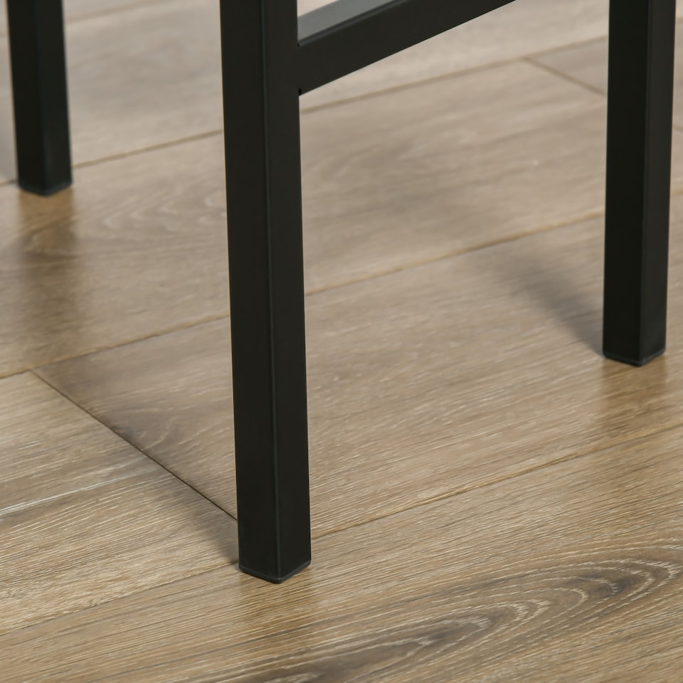 image 1 of HOMCOM Industrial Bar Stools, Set of 2 Kitchen Breakfast Bar Chairs with Footrest, Counter Height Island Stools for Dining Area, Home Pub, Rustic Brown