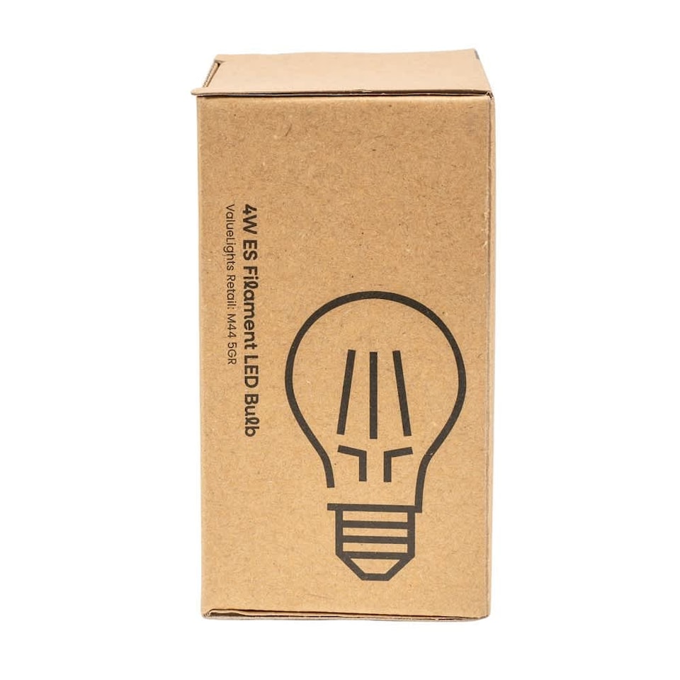 image 1 of ValueLights 5 Pack Filament E27 Amber Glass GLS Light Bulbs | Clear