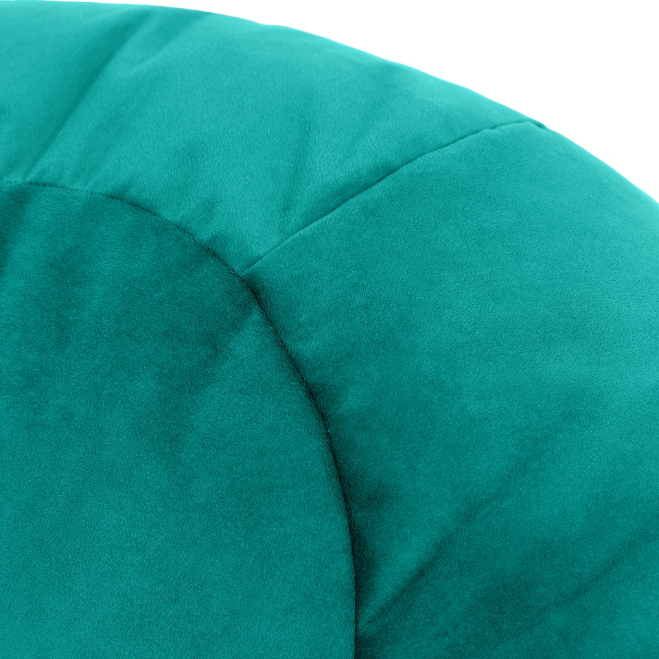 image 1 of icon Kingston Classic  Velvet Bean Bag Chair and Square Footstool Velvet, Teal
