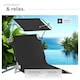 image 4 of Sun Lounger - foldable, adjustable sunshade and 4-step backrest | Black | black | 1