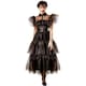 image 1 of Wednesday Womens/Ladies Rave ´N Dance Wednesday Addams Costume Dress - Black - M M