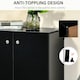 image 4 of HOMCOM Freestanding Storage Cabinet w/ Two Shelves Wooden Sideboard - Black