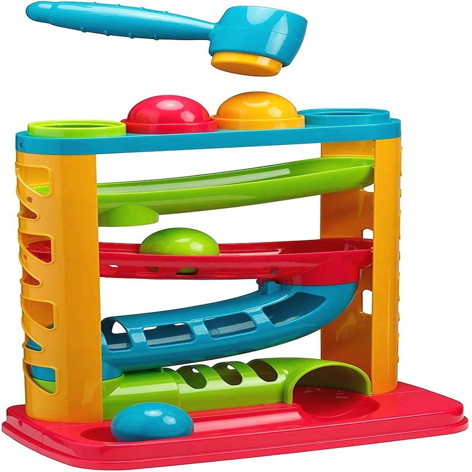 image 1 of Tippi Pound a Ball Racer Set - Soft Play Hammer Toy