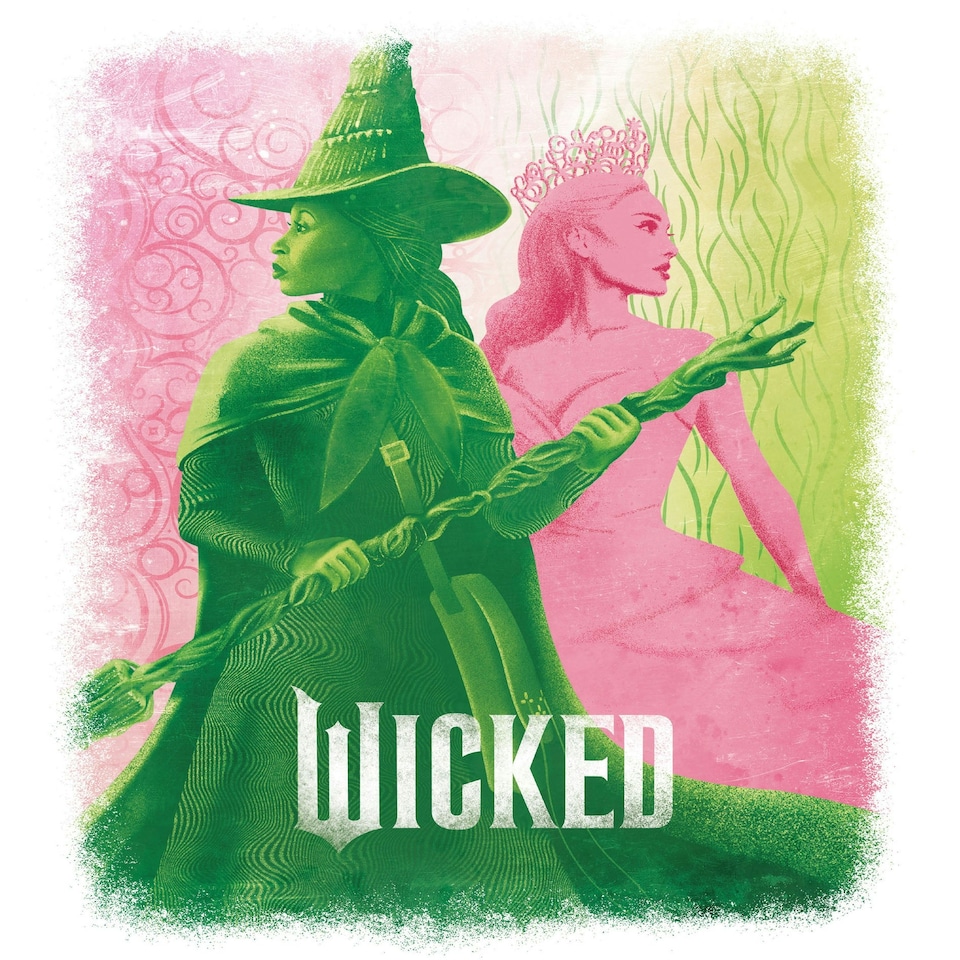 image 1 of Wicked Glinda and Elphaba Illustrated Card