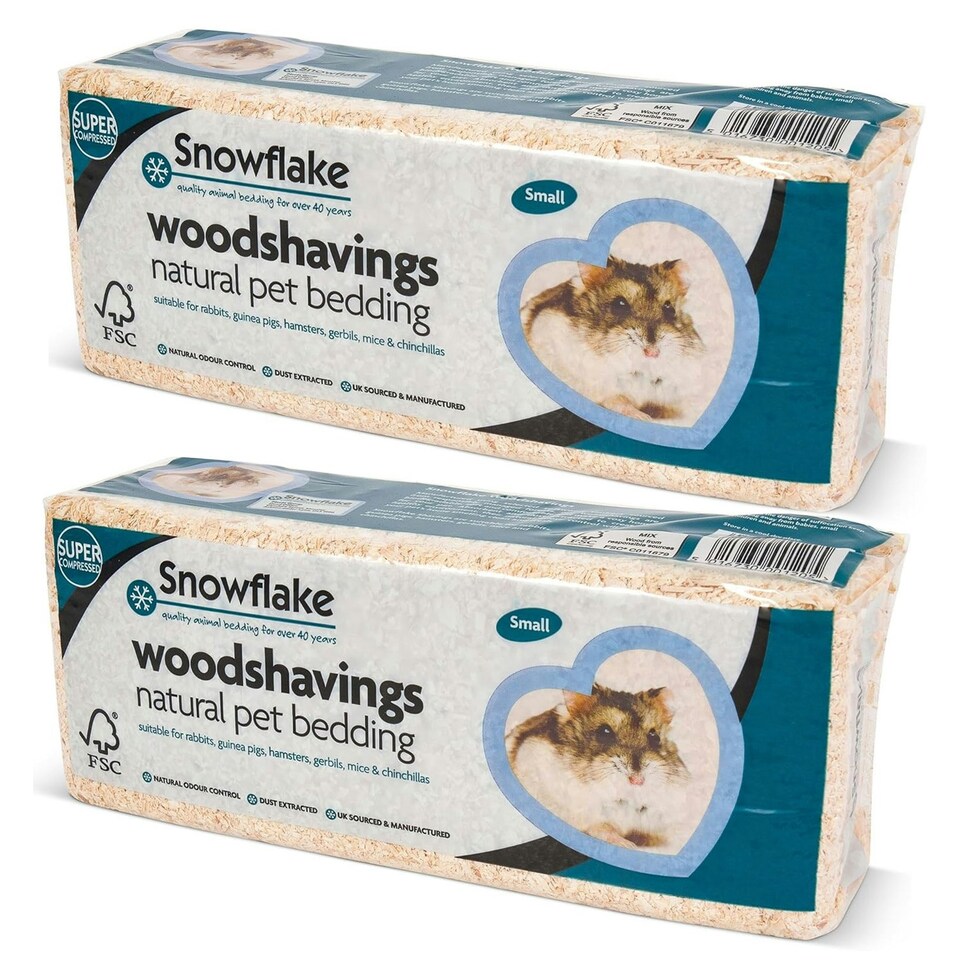 image 1 of 1kg (3 Bags) Dust Extracted Wood Shavings Odour Control Animal Pet Bedding For Rabbits, Mouse, Hamsters & Gerbil