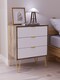 image 2 of Bexley 3 Drawer Midi Chest of Drawers in White Matt & Vintage Oak (Ready Assembled) | White | White Matt & Vintage Oak