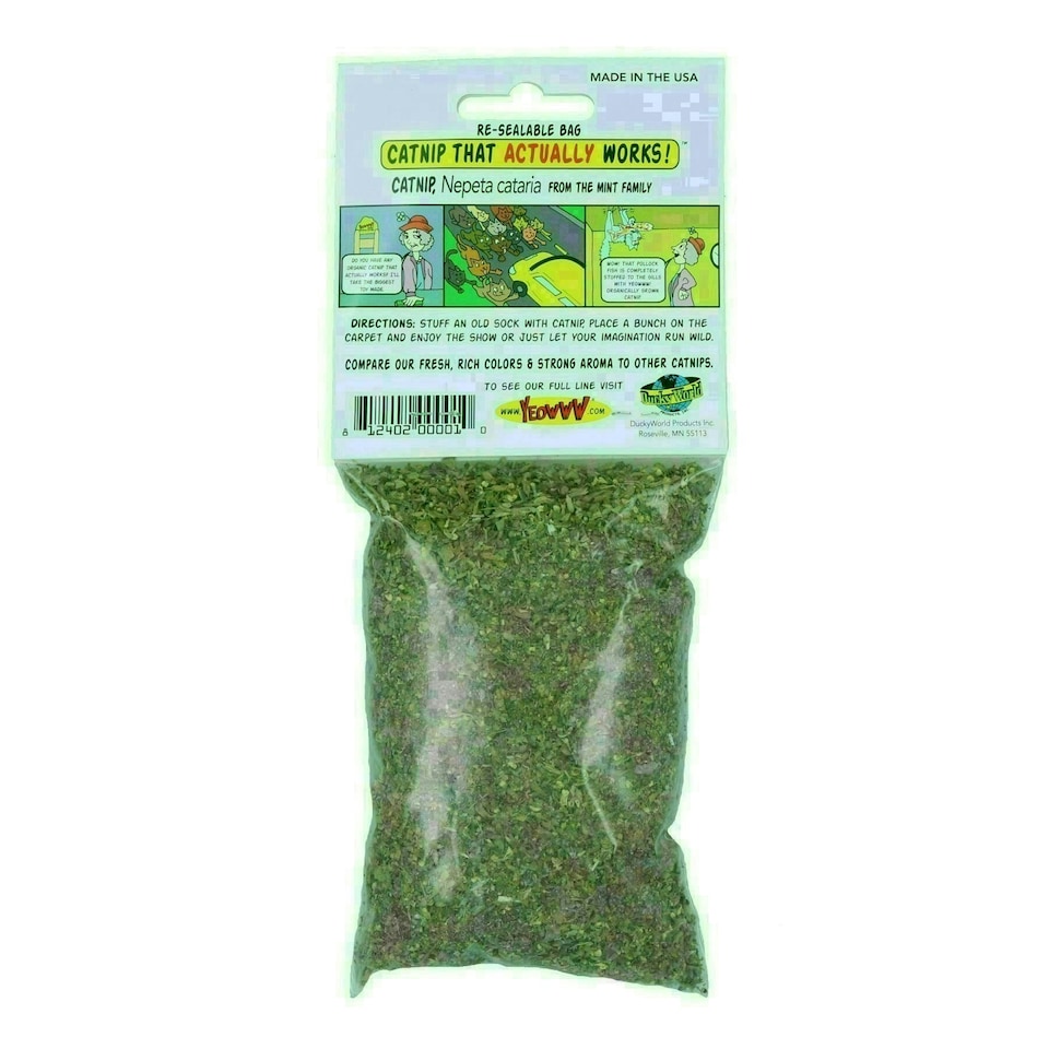 image 1 of 4PK Resealable Easy to Use 100% Organic Catnip Cat Nip Cat Supplies 1oz Bag