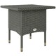 image 1 of Outsunny PE Rattan Outdoor Coffee Table, Easy Match Rattan Side Table, Grey Grey | Grey