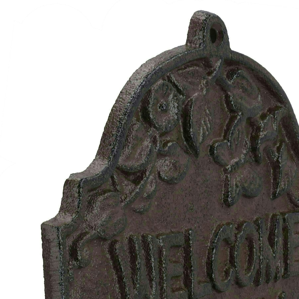 image 1 of Welcome To My Garden Cast Iron Sign Plaque Door Wall House Gate Fence