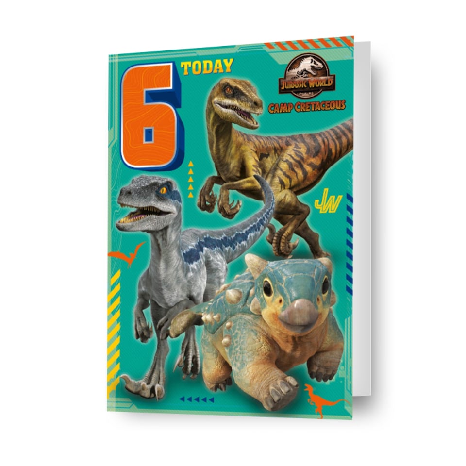 image 1 of Jurassic World Age 6 Birthday Card