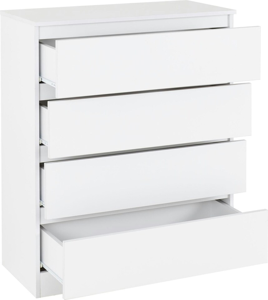 image 1 of Malvern 4 Piece Bedroom Set with 3 Door Triple Wardrobe | White | 4