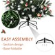 image 6 of HOMCOM 6FT Artificial Snow Dipped Christmas Tree Xmas Holiday Pencil Tree Green