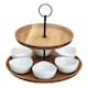 image 3 of 8pc Serveware Set with Appetiser Two-Tier Serving Dome and Appetiser Two-Tier Serving Set with 6x Bowls Clear