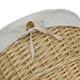 image 4 of JVL Hand Woven Acacia Round Laundry Willow Basket with Lid, Honey Finish Brown