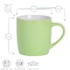image 3 of Argon Tableware 6x Coloured Coffee Mugs - Green - 350ml - Tea Mug Latte Mug Cappuccino Mug Drinking Mug Green