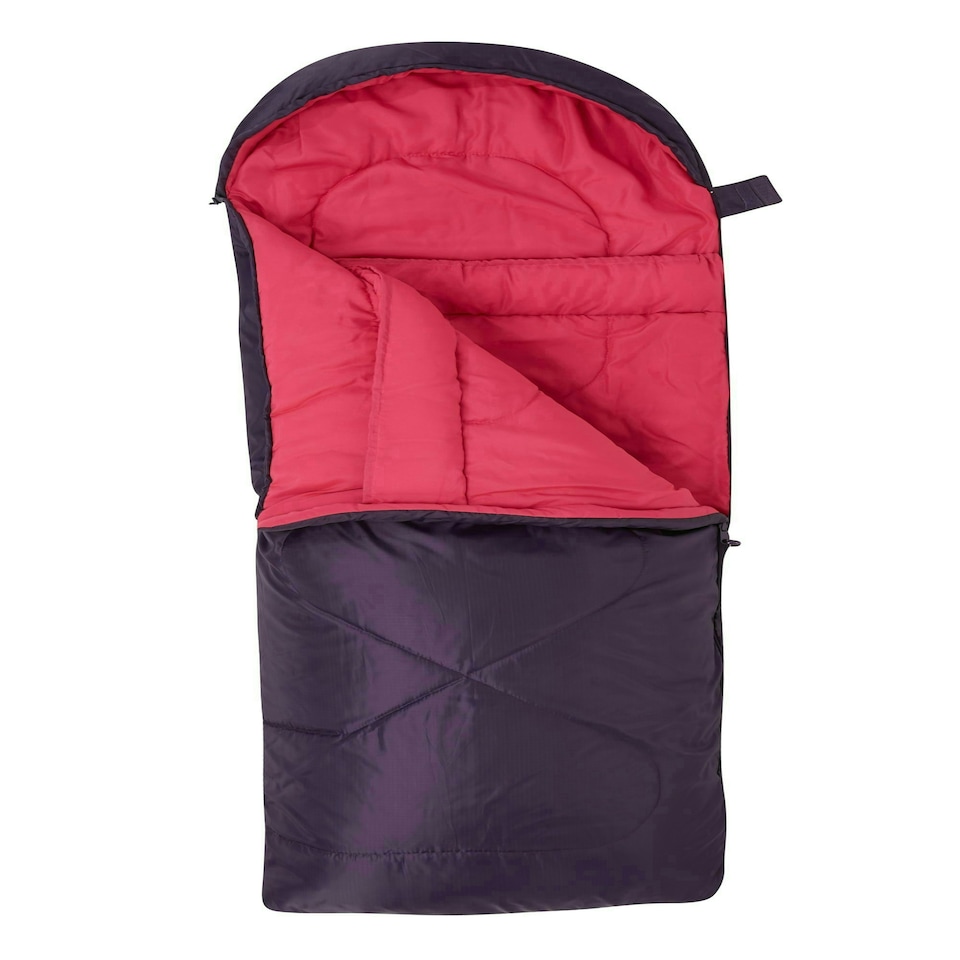 image 1 of Mountain Warehouse Summit Sleeping Bag Lightweight Outdoor Mini Square Camping Purple