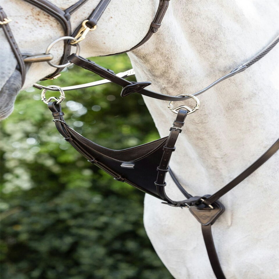 image 1 of LeMieux Bib Martingale Attachment Brown | Cob