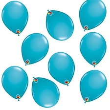 Tropical Caribbean Teal Round Mini Latex Qualatex Balloons 13cm / 5 in - Pack of 100