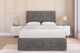 image 1 of Sloomy Cambridge Slate Naples Divan Bed Base 4 Drawers With 54 Inch Floor Standing Headboard & 12 Inch Matching Footboard | Grey | Slate | Super King | 1