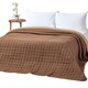 image 1 of Homescapes Cotton Quilted Reversible Bedspread Chocolate Mink Brown - 150 x 200 cm Brown
