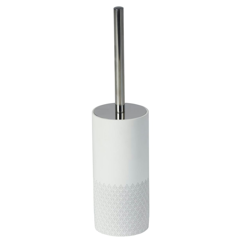 image 1 of Showerdrape Chantilly White Toilet Brush & Holder