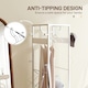 image 4 of HOMCOM Clothes Rail with Storage Shelf and Hooks, Clothes Rack, White