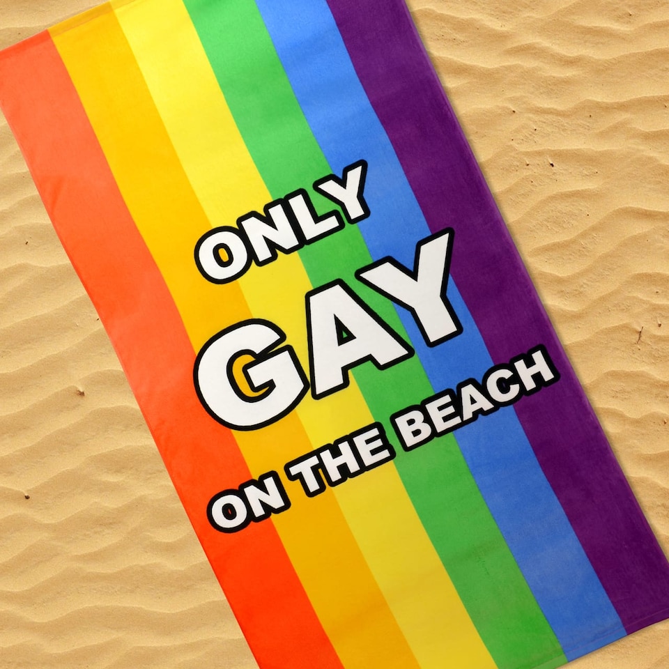 image 1 of IGGI Only Gay On The Beach Towel Pool Sun Lounger Bed Bath
