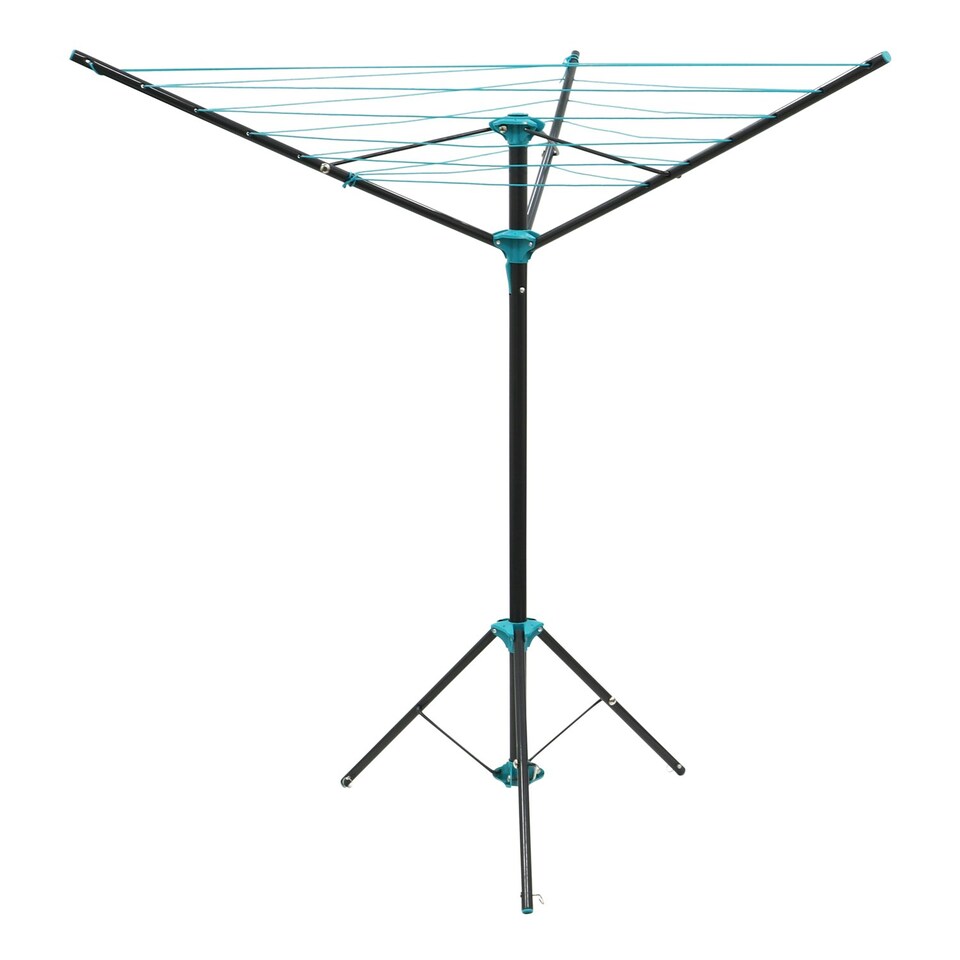 image 1 of JVL 3 Arm Portable Free Standing Rotary Airer 16 Metre, Grey