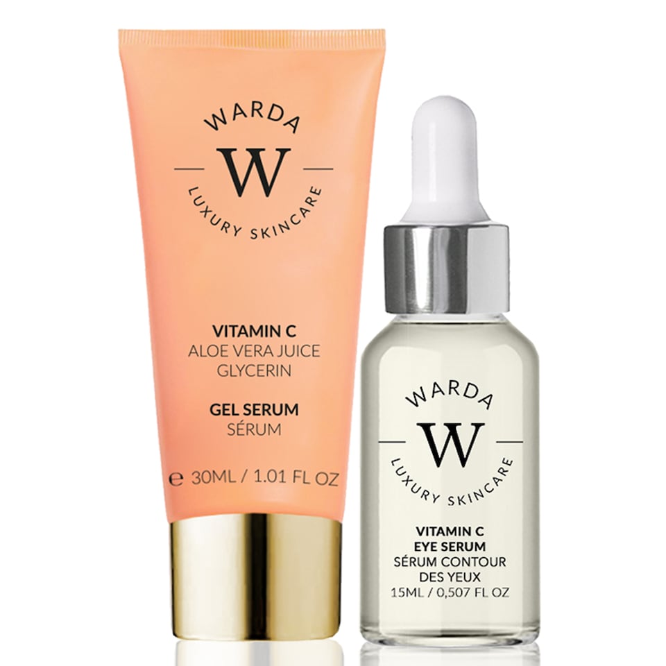 image 1 of Warda Luxury Skincare Skin Glow Boost Vitamin C Eye Serum 15ml + Skin Glow Boost Vitamin C Gel Serum 30ml