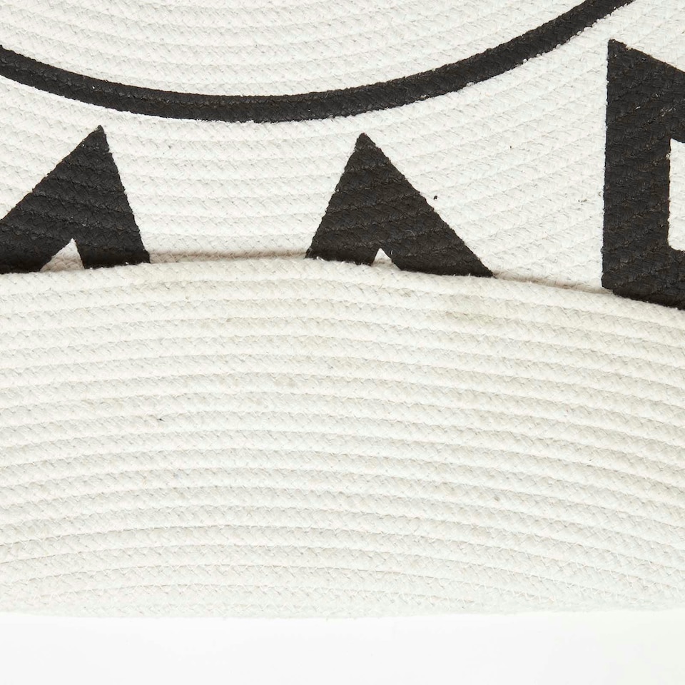 image 1 of Homescapes Lia White and Black Mandala Handoven Cotton Rug - 200 cm Round Black | 200 cm Round