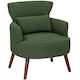 image 6 of HOMCOM Armchair with Padded Seat and Backrest for Living Room, Green Green