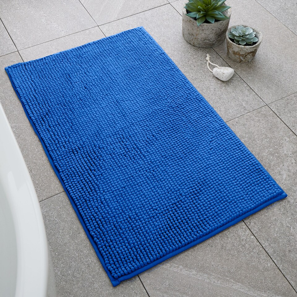 image 1 of Catherine Lansfield Bobble Bath Mat | Blue | Cobalt Blue | 50 x 80 cm