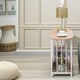 image 4 of 2 Tier Narrow Side Table Oak Brown
