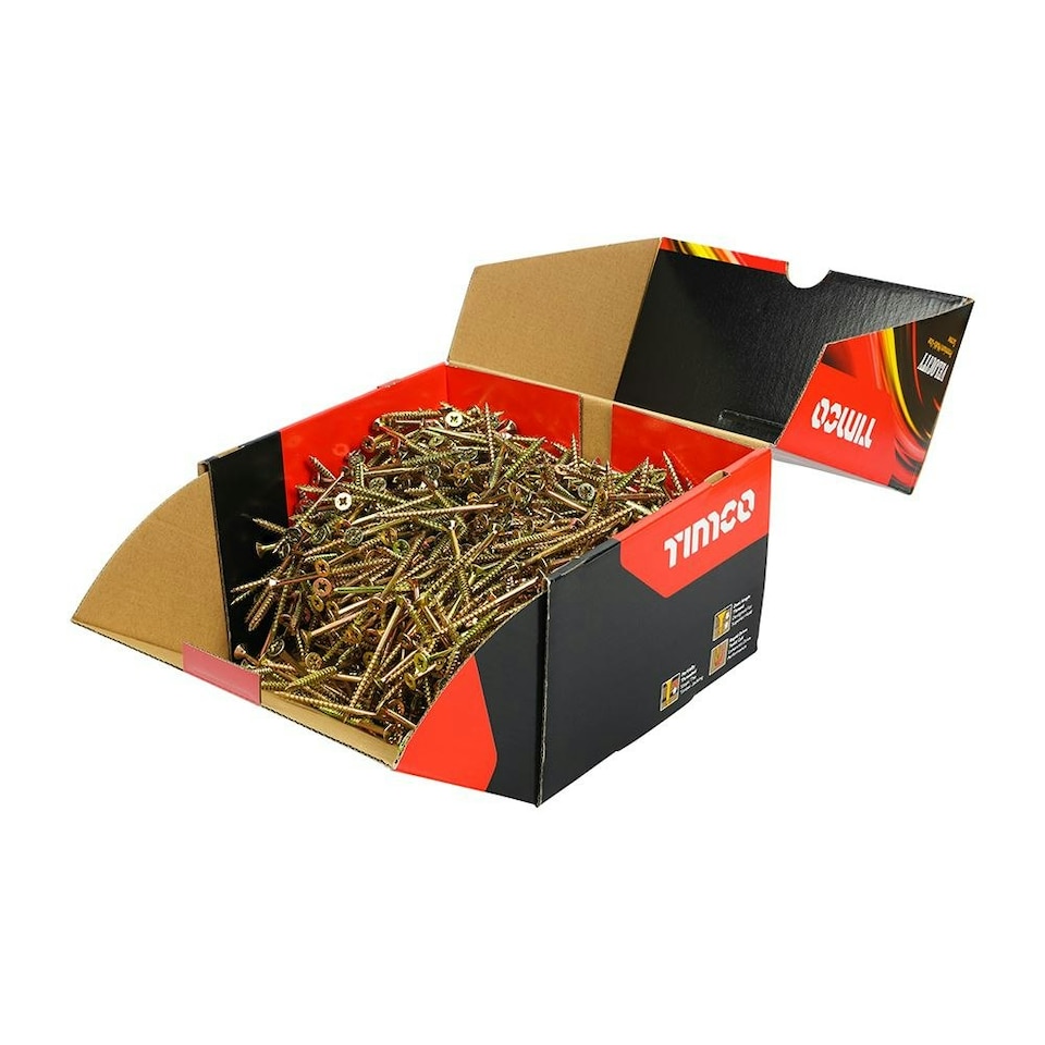 image 1 of Timco - Velocity Premium Multi-Use Screws - PZ - Double Countersunk - Yellow (Size 5.0 x 70 - 1000 Pieces)