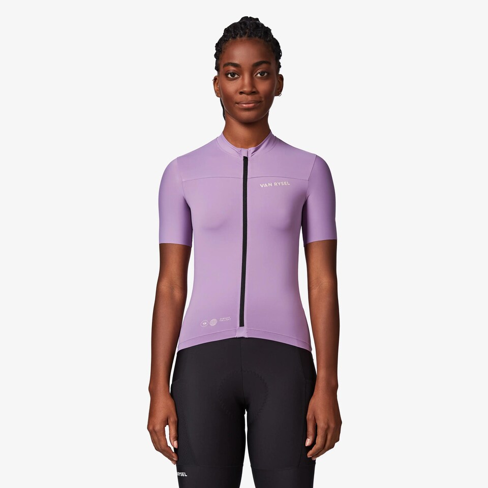 image 1 of Decathlon Women's fitted short-sleeved road cycling jersey, EDR 2