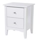 image 2 of Como White, 2 Petite Drawer Bedside Cabinet White