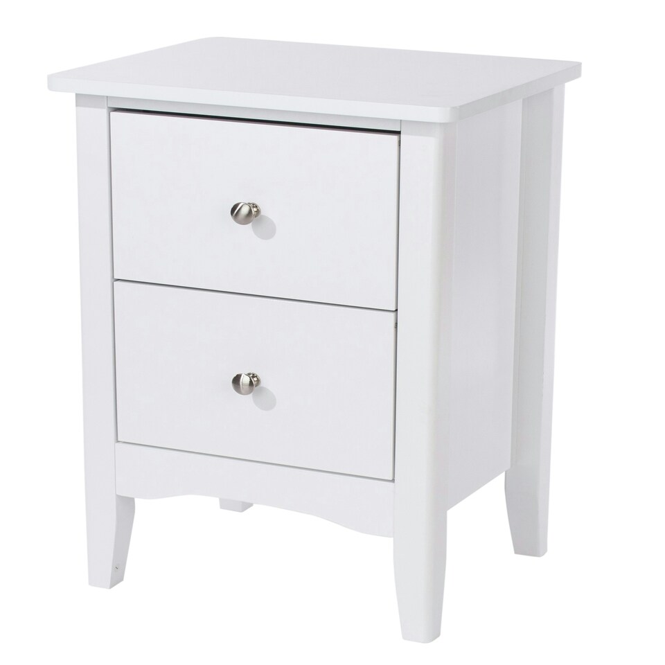 image 1 of Como White, 2 Petite Drawer Bedside Cabinet White