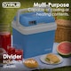 image 10 of 24L 240V AC & 12V DC Coolbox Hot Cold Portable Electric Cool Box | Blue